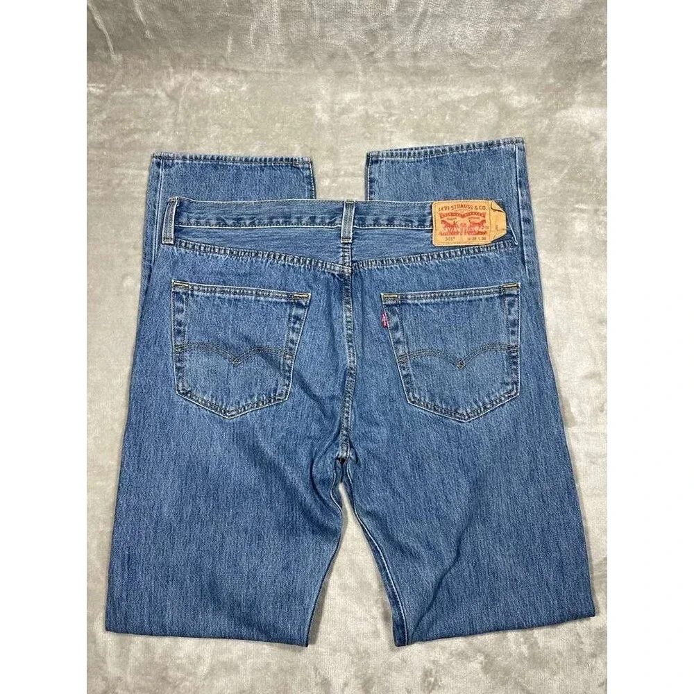 Levi's 501 Button Fly Jeans Men Size 36x36 Straight Denim Irregular